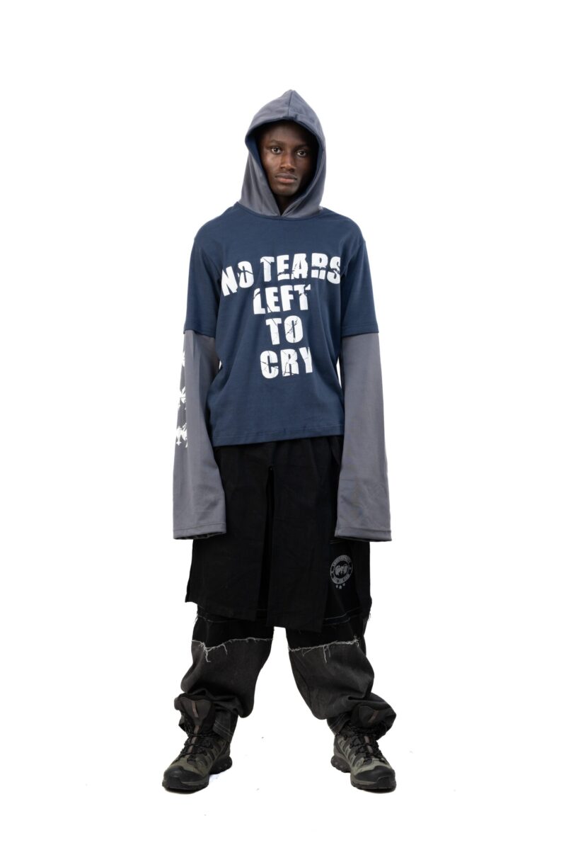 NO TEARS LAYERED HOODIE